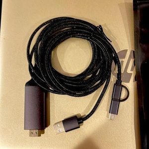 Usb to Hdmi cable dongle. Android cable. Bought by mistake . Orig. price inc tax